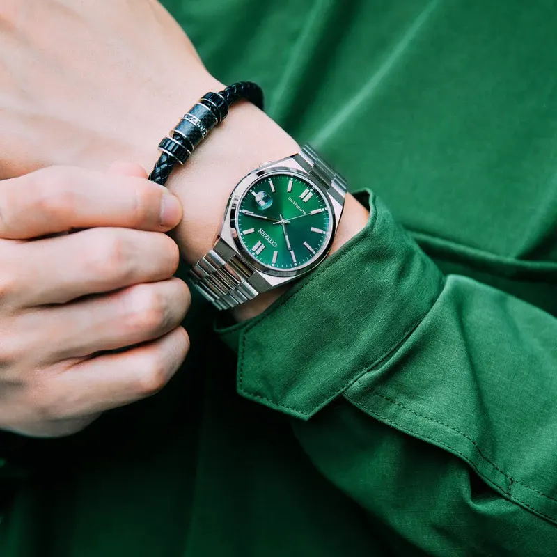 Citizen Tsuyosa Automatic Green Dial Men's Watch- NJ0150-81X